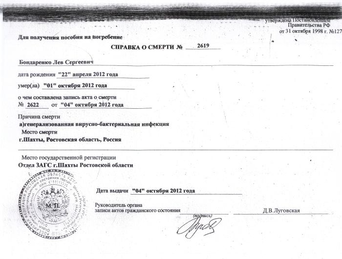 Справка о захоронении образец на сельском кладбище для военкомата