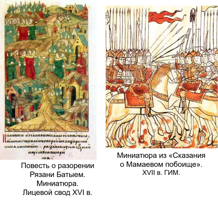 Разорение рязани батыем рисунок