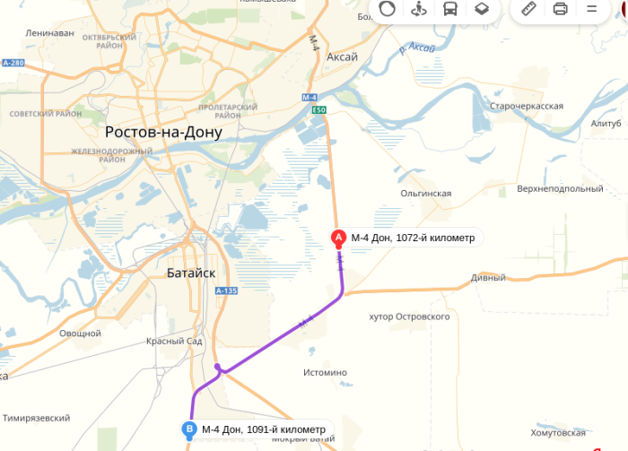 Карта ростова и аксая