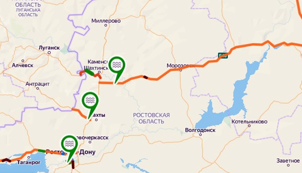 Ростовская область на карте границы с украиной карта